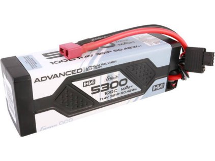 Gens ace Advanced G-Tech 5300mAh 11.4V 3S1P 100C HV auto Lipo baterie Hardcase s Deansovou zástrčkou