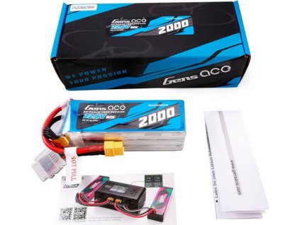 Gens ace 2000mAh 22,8V 60C 6S1P vysokonapěťový Lipo Battery Pack s XT60 konektorem