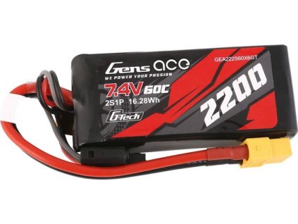 Batéria GensAce G-Tech LiPo 2200mAh 7,4 V 60C 2S1P XT60