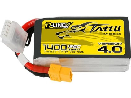Baterie Tattu R-Line 4.0 1400mAh 14,8V 130C 4S1P XT60