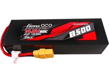 Gens ace G-Tech 8500mAh 14,8V 60C 4S1P Lipo Battery Pack Pouzdro z PC materiálu s konektorem XT90