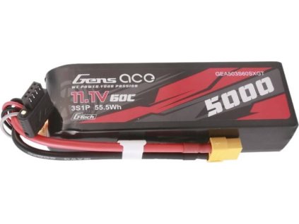 Gens ace G-Tech 5000mAh 11.1V 60C 3S1P Lipo s XT60 konektorem