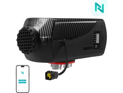Nezávislé topení Blitzwolf BW-AH-S2-BT, 5 kW, 12 V, ovládané aplikací se standardním banánovým rozhraním + ovladač s displejem + Bluetooth