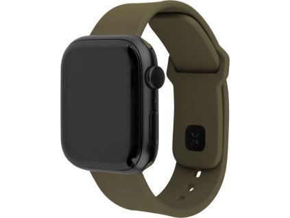 Set silikonových řemínků FIXED Silicone Sporty Strap pro Apple Watch 38/40/41mm, olivový