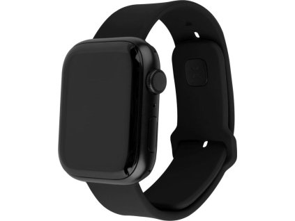 Set silikonových řemínků FIXED Silicone Sporty Strap pro Apple Watch 42/44/45/46mm, černý