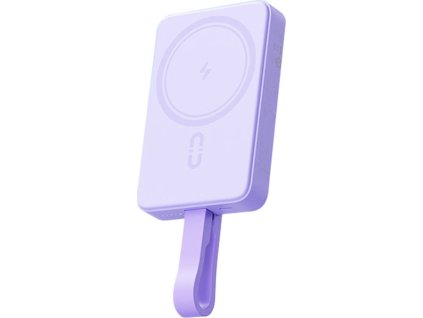 Powerbanka Romoss WMS10 10000mAh 20W MagSafe s integrovaným USB-C a Lightning kabelem (fialová)