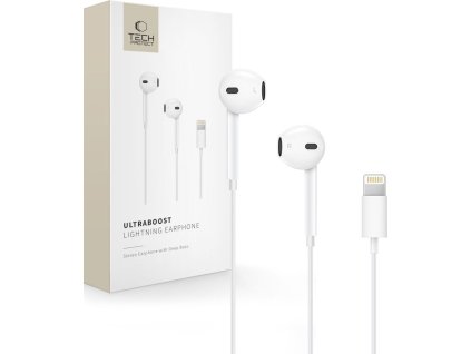 TECH-PROTECT ULTRABOOST LIGHTNING EARPHONE CORE WHITE