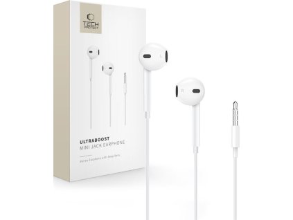 TECH-PROTECT ULTRABOOST MINI JACK EARPHONE CORE WHITE