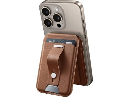 Magnetická peněženka ESR s funkcí stojánku (hnědá)