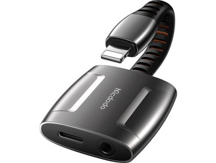 Adaptér Lightning na Lightning + AUX 3,5mm mini jack, Mcdodo CA-6340 (černý)