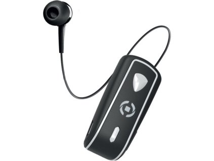 Bluetooth headset CELLY SNAIL s klipem a navijákem kabelu, černý