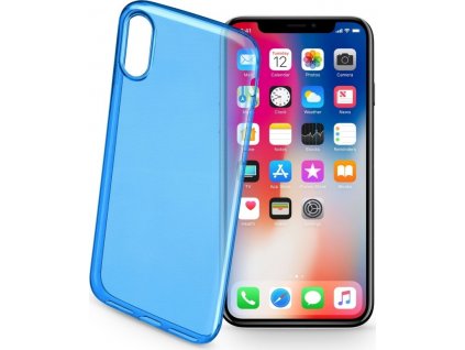 Barevné gelové pouzdro CELLULARLINE COLOR pro Apple iPhone X/XS, modré