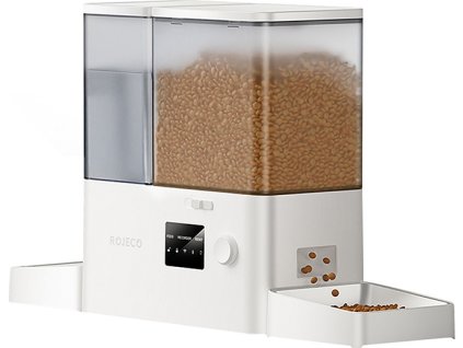 Rojeco New 2 in 1 Pet Water Fountain & Feeder WiFi (biela)