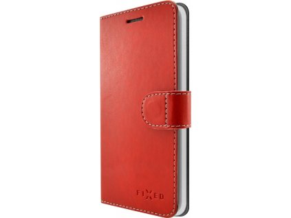 Pouzdro typu kniha FIXED FIT pro Apple iPhone 5/5S/SE, červené