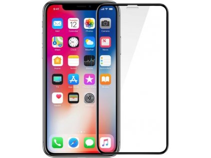 Ochranné tvrdené sklo FIXED 3D Full-Cover pre Apple iPhone X/XS/11 Pro, s lepením cez celý displej, dustproof, čierne