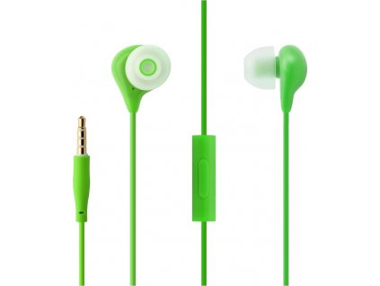 Voděodolná in-ear sluchátka s mikrofonem FIXED EGG1, IPX3, zelená