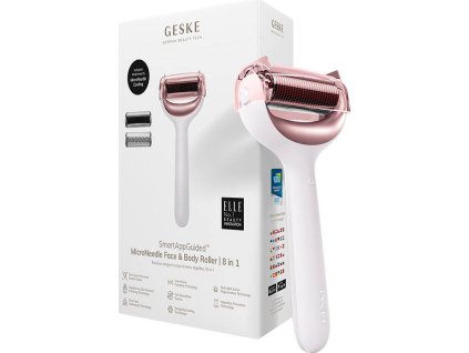 Mikrojehličkový váleček / derma roller na obličej a tělo 8v1 Geske s aplikací (starlight)