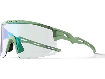 Cyklistické okuliare Rockbros Photochromic s UV ochranou a korekčnou vložkou - zelené