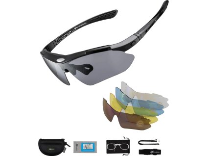 Polarizované cyklistické brýle Rockbros 10003 - černé