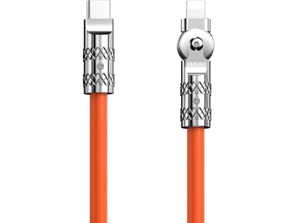 Dudao L24CL USB-C - Lightning angled cable with 180° rotation 30W 1m - orange