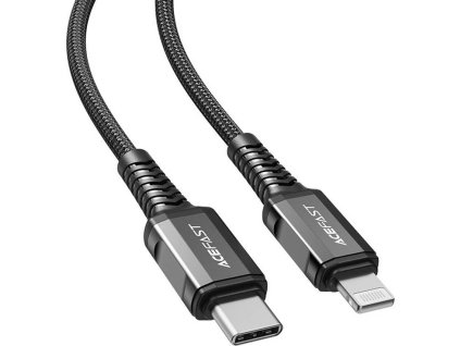 Acefast C1-01 Lightning - USB-C MFi PD cable 30W 3A 480Mb/s 1.2m - black