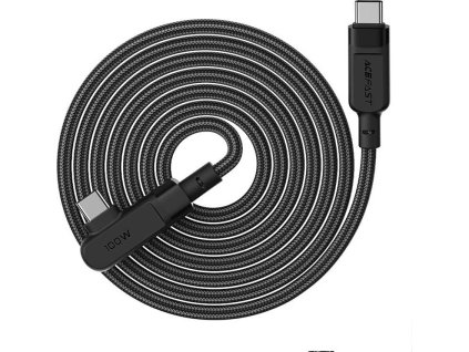 Kabel USB-C na USB-C Acefast C5-03 úhlový kabel, 100 W, 2 m (černý)