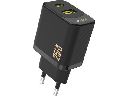 Nabíječka Dudao A26T GaN 25W USB-A, USB-C - černá