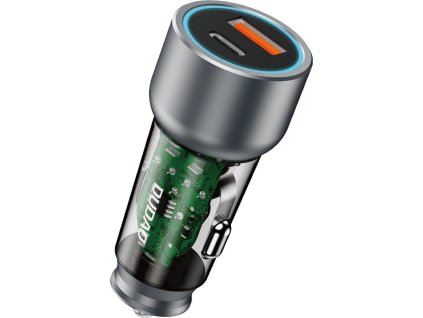 Dudao R4T 25W USB-A / USB-C nabíječka do auta - šedá