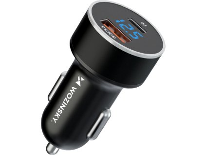 Wozinsky WDCCAC USB-C USB-A 36W autonabíječka - černá
