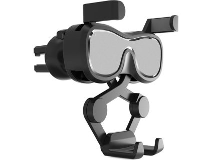 Držiak na smartfón do auta Gravity do vetracieho otvoru s osviežovačom vzduchu, strieborný (YC06)