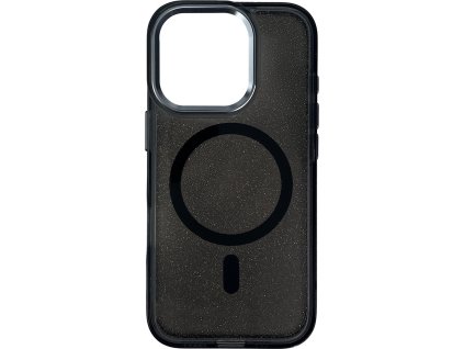 Třpytivý kryt MagSafe pro iPhone 16 Pro - černý s třpytkami