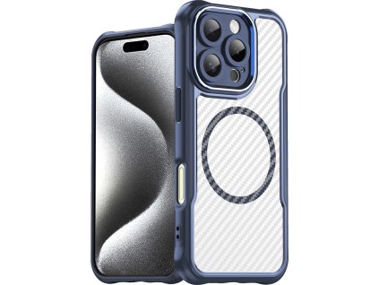 Silikonový kryt MagSafe Leading Series pro iPhone 16 Pro – modrý