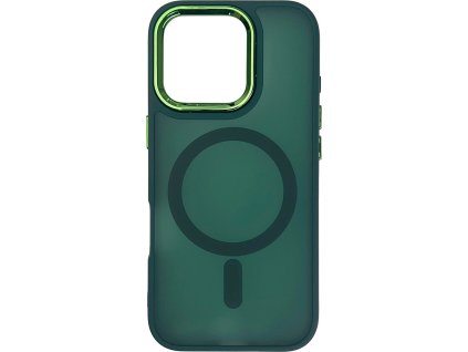 Kryt Magnetic Collection MagSafe pro iPhone 16 Pro – tmavě zelený