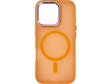 Puzdro Magnetic Collection MagSafe pre iPhone 16 Pro – oranžové