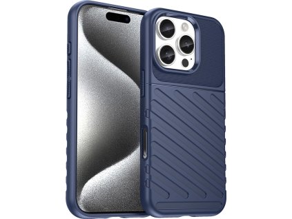 Silikónové puzdro Thunder pre iPhone 16 Pro – modré