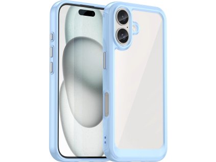 Kryt Outer Space s gelovým rámečkem pro iPhone 16 - modrý