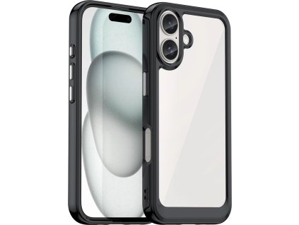 Puzdro Outer Space s gélovým rámom pre iPhone 16 Plus – čierne