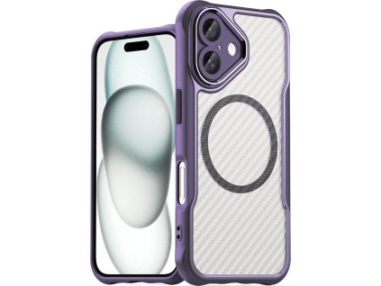 Silikonový kryt MagSafe Leading Series pro iPhone 16 Plus – fialový