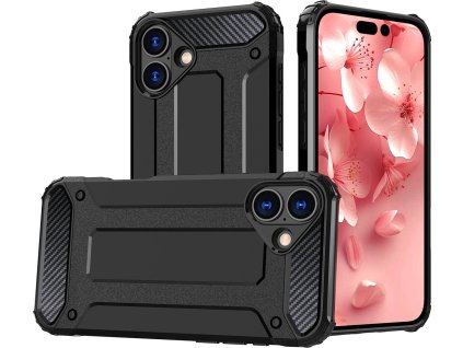 Hybrid kryt Armor pre iPhone 16 Plus – čierny
