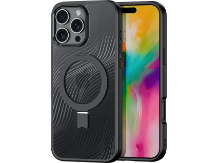 Puzdro Dux Ducis Aimo Mag s MagSafe a stojanom pre iPhone 16 Pro – čierne