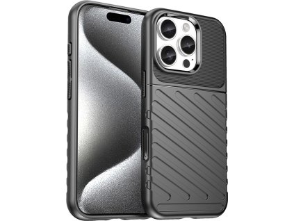 Silikonový obal Thunder pro iPhone 16e - černý
