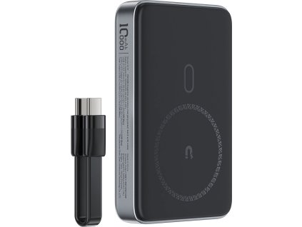 Powerbanka Acefast M10 10000 mAh Magnetic 2x USB-C PD 30W s 15W indukčným nabíjaním a USB-C káblom - čierna