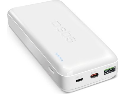 Powerbanka SBS TTBB20000PD20W 20000 mAh 20W Power Delivery s MicroUSB, USB-C, USB-A - bílá
