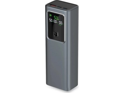 Powerbanka SBS 20000mAh PD 100W s LCD displejom - sivá