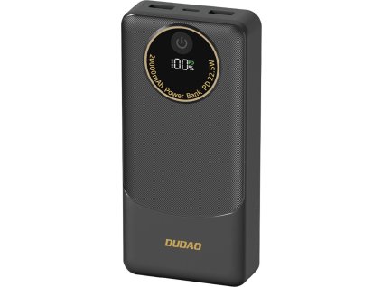 Powerbanka Dudao K12Pro 22,5 W PD 20 000 mAh USB-A, USB-C - čierna
