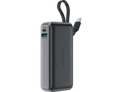 Powerbanka Acefast M7-10000 PD30W so vstavaným káblom - čierna