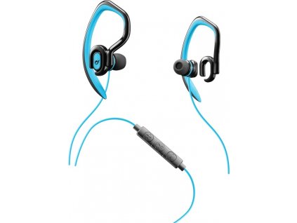 Sportovní in-ear stereo sluchátka CELLULARLINE SPORT JUMP s externím hákem, AQL® certifikace, 3,5 mm jack, modrá