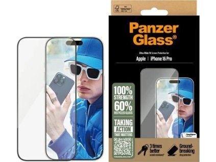 PanzerGlass Screen Protector iPhone 16 Pro 6.3" Ultra-Wide Fit 2862