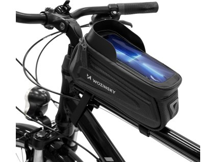 Brašna na rám kola Wozinsky 1,7l, kryt na telefon, černá (WBB28BK)
