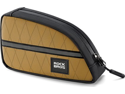 Brašna na rám kola Rockbros Triangle 0,8l - Hnědá